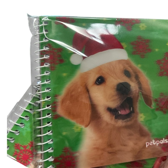 Holiday Golden Retriever Santa Hat Petpals Notebook & Pen SetChristmas - Picture 9 of 9